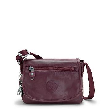 Kipling Sabian Metallic Crossbody Mini Tasker Bordeaux | DK 1351NW